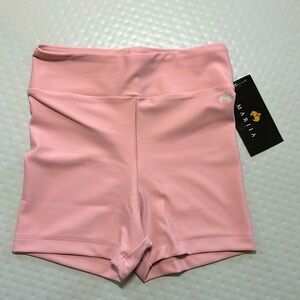 Mariia Crown dancewear high waist dance shorts bottoms pink Rose dancewear CL